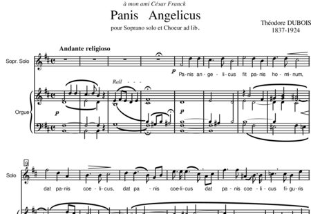 Dubois, Théodore: Panis Angelicus - Solo>Sop+Chor>SATBB+Orgel:0