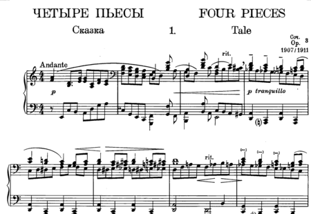 Prokofjew, Sergei Sergejewitsch: Piezas (4) - Piano:0