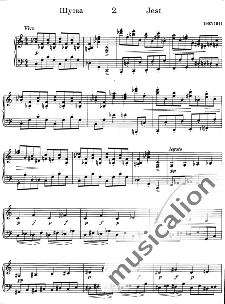 Prokofjew, Sergei Sergejewitsch: Piezas (4) - Piano:3