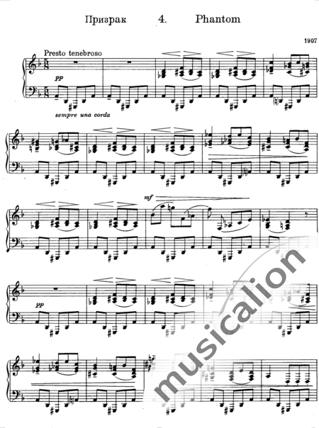 Prokofjew, Sergei Sergejewitsch: Piezas (4) - Piano:7