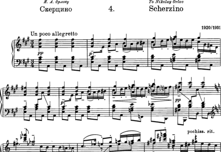 Prokofjew, Sergei Sergejewitsch: Scherzino - Piano:0