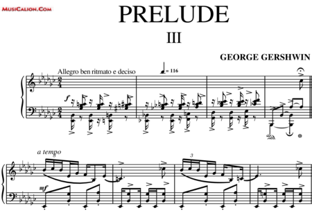 Gershwin, George
: Preludio Nr 3 - Piano:0