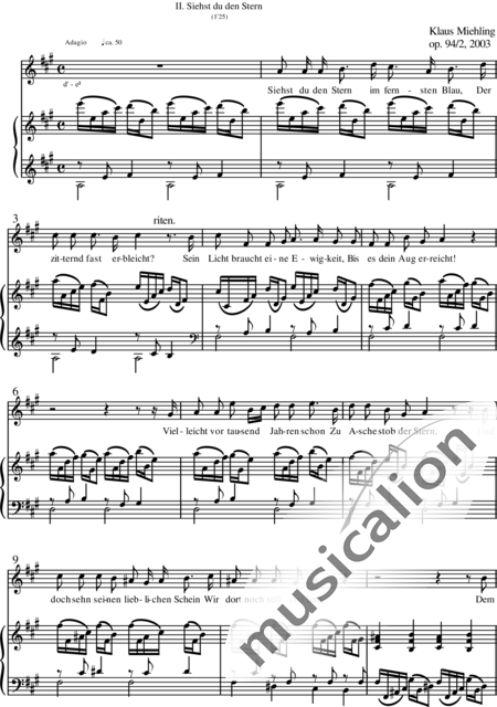 Miehling, Klaus: Lieder (3) nach Gottfried Keller - Solo>Alt+Klavier:3