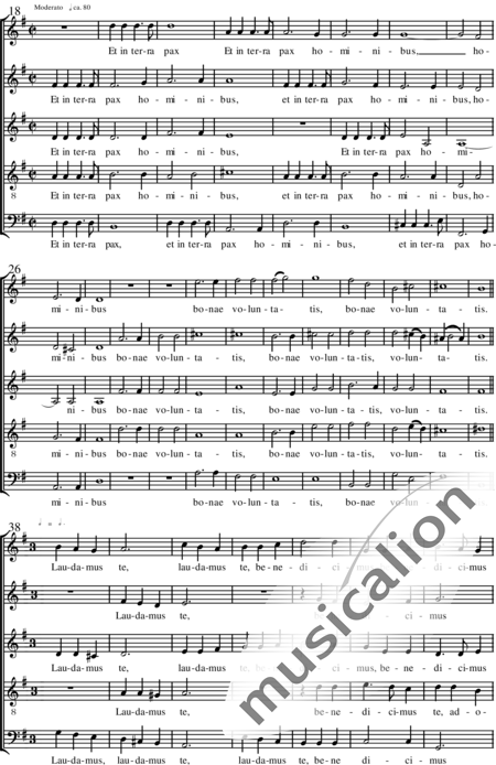 Miehling, Klaus: Missa brevis in e  (Teil 1-5: Kyrie-Sanctus) - Chor>SSAATBB:3