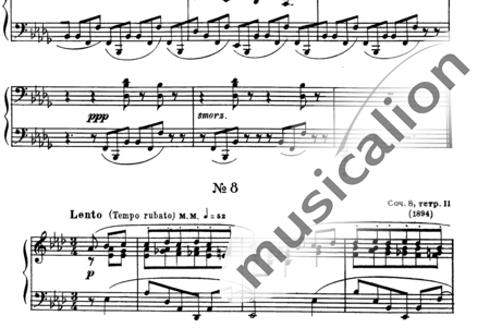 Skrjabin, Alexander: Etüde Nr. 8 - Klavier:1