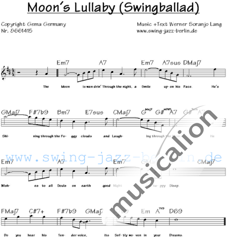 Lang, Werner Soranjo
: Cancion de cuna lunar - Solo>X+Coro>AAAXXX:4