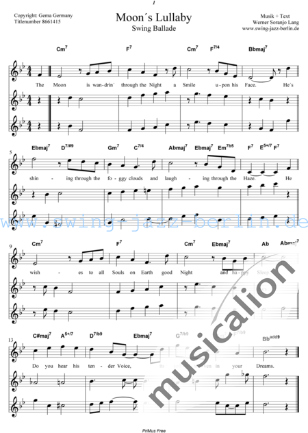 Lang, Werner Soranjo
: Cancion de cuna lunar - Solo>X+Coro>AAAXXX:10