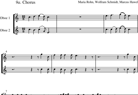 Händel, Georg Friedrich: Acis and Galatea 9a. Chorus - Choir>SATB+Ob+Gs+[Vln+Vla+Vlc+Db]:0