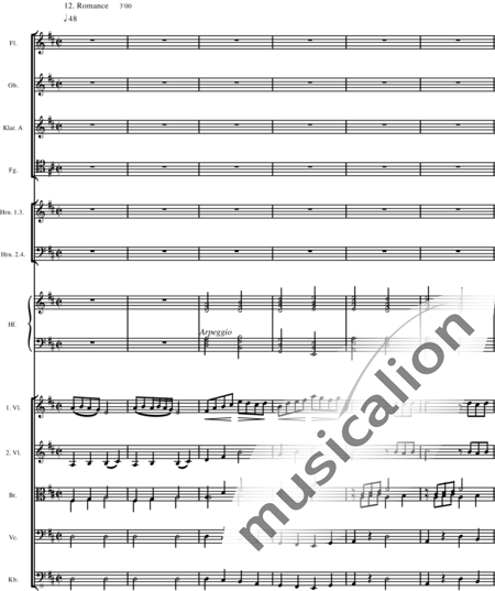Miehling, Klaus: Ballettmusik II - Englischhorn+Harfe+[Fl2+Ob2+KlarA2+Fg2]+[Hn4+Pos3+Trp2]+Pk2+[Vl8+Vla3+Vc4+Kb2]:40