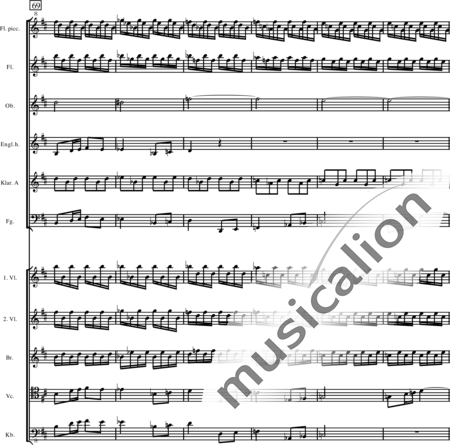 Miehling, Klaus: Ballettmusik II - Englischhorn+Harfe+[Fl2+Ob2+KlarA2+Fg2]+[Hn4+Pos3+Trp2]+Pk2+[Vl8+Vla3+Vc4+Kb2]:61