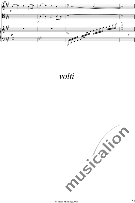 Miehling, Klaus: Trio in A Major for viola, violoncello and piano - Viola+Violoncello+Piano:13