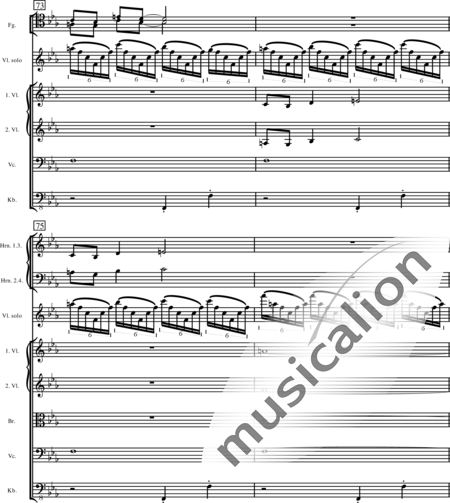 Miehling, Klaus: Konzert in E für Violine und Orchester - Violine+[Fl2+Ob2+Ehn+KlarA2+Fg2]+[PosB2+Hn4+TrpB2]+Pk+[Vl2+Vla+Vc+Kb]:17