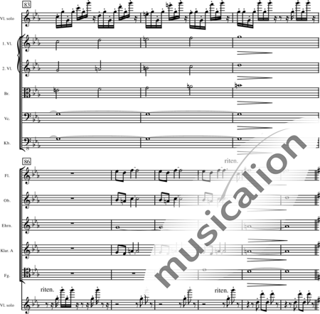 Miehling, Klaus: Konzert in E für Violine und Orchester - Violine+[Fl2+Ob2+Ehn+KlarA2+Fg2]+[PosB2+Hn4+TrpB2]+Pk+[Vl2+Vla+Vc+Kb]:19