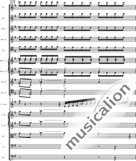 Miehling, Klaus: Konzert in E für Violine und Orchester - Violine+[Fl2+Ob2+Ehn+KlarA2+Fg2]+[PosB2+Hn4+TrpB2]+Pk+[Vl2+Vla+Vc+Kb]:27