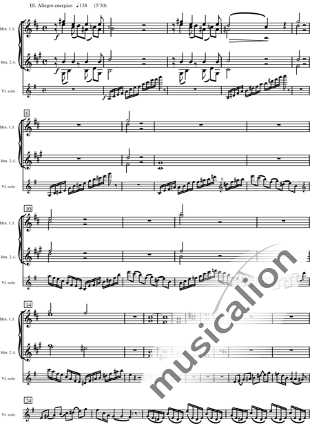 Miehling, Klaus: Konzert in E für Violine und Orchester - Violine+[Fl2+Ob2+Ehn+KlarA2+Fg2]+[PosB2+Hn4+TrpB2]+Pk+[Vl2+Vla+Vc+Kb]:170
