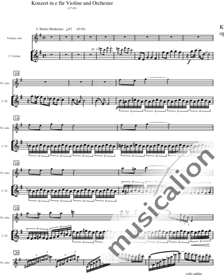 Miehling, Klaus: Konzert in E für Violine und Orchester - Violine+[Fl2+Ob2+Ehn+KlarA2+Fg2]+[PosB2+Hn4+TrpB2]+Pk+[Vl2+Vla+Vc+Kb]:233