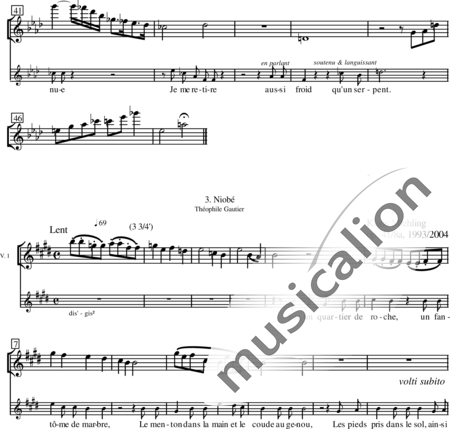 Miehling, Klaus: Acht französische Lieder - Solo>Sop+Klavier+[Vl2+Vla+Vc]:137