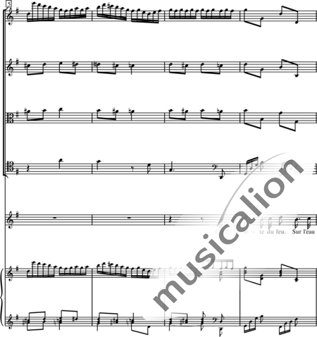Miehling, Klaus: Ocho canciones francesas - Solo>sop+Piano+[Vl2+Vla+Vc]:73