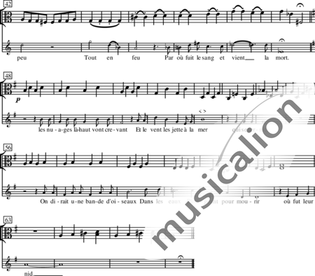 Miehling, Klaus: Ocho canciones francesas - Solo>sop+Piano+[Vl2+Vla+Vc]:153