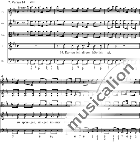 Miehling, Klaus: Vom Himmel hoch, da komm ich her (Choralkantate) - Solo>Sop+Fl+BC+[Vl+Vg]:14