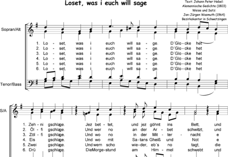 Wasmuth, Jan-Jürgen: Loset, was i euch will sage - Coro>SATB:0