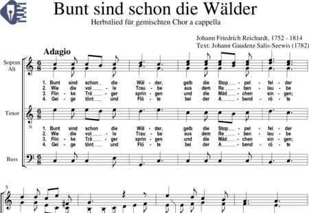 Bunt Sind Schon Die Walder Noten Pdf