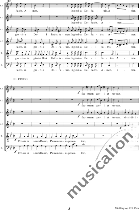 Miehling, Klaus: Missa brevis in g - Solo>Sop/Alt+Chor>SATB+Ob+Org:8
