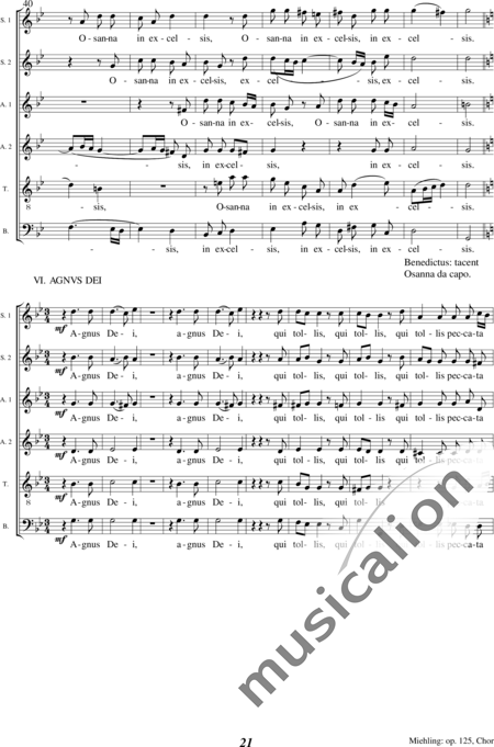 Miehling, Klaus: Missa brevis in g - Solo>Sop/Alt+Chor>SATB+Ob+Org:21
