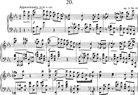Skrjabin, Alexander: Prélude No. 20 - Piano:0