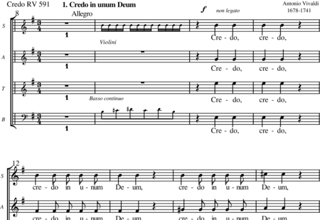 Vivaldi, Antonio: Credo in unum Deum Nr. 1 - Chor>SATB:0
