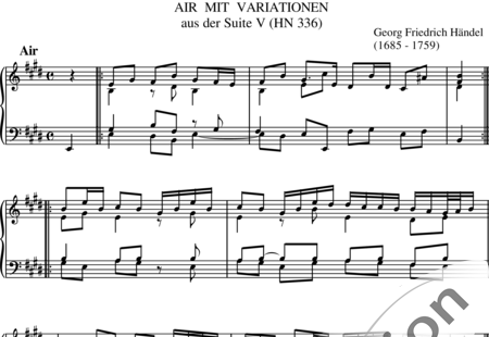 Händel, Georg Friedrich: Air and Variations - Piano:0