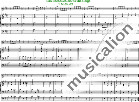 Bach, Johann Sebastian: Minueto Nr. 1 (arreglo) - Violín+Piano:0