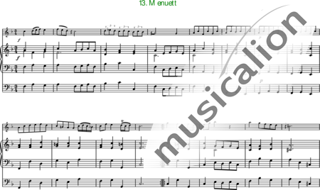 Bach, Johann Sebastian: Menuett (Minuet) No. 13 (arr.) - Violin+Piano:0