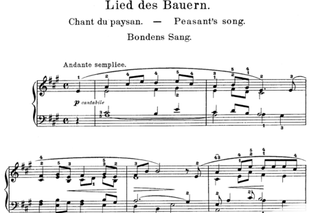 Grieg, Edvard Hagerup: Lied des Bauern (Farmer´s Song) - Piano:0
