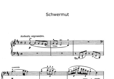 Grieg, Edvard Hagerup: Schwermut (Melancholy) - Piano:0