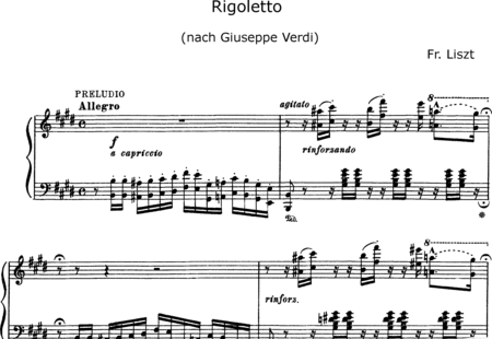 Liszt, Franz: Rigoletto (after Verdi) - Piano:0