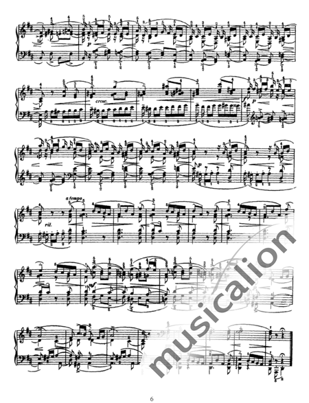 Tchaikovsky, Peter Iljitsch: Six Pieces, no. 3 Feuillet d´Album - Piano:2