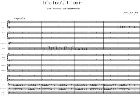 Chen, Leo: Tristan´s Theme - Klavier+[Fl3+Ob2+Klar2+Fg2]+[Hn4+Pos2+Trp2]+[Pk+Px]+[Vl2+Vla+Vc+Kb]:0