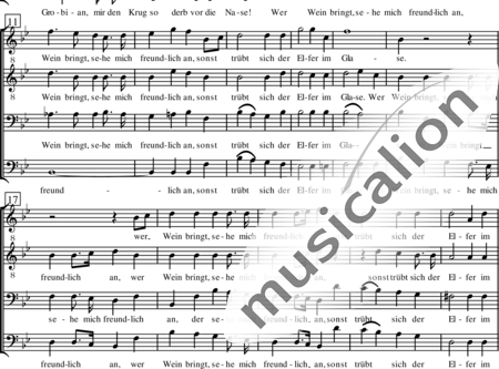 Mendelssohn Bartholdy, Felix: Canción turca de taberna, en sol menor - Coro>TTBB:1