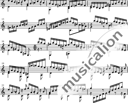 Bach, Johann Sebastian: Suite  en La menor Double - Guirarra:1