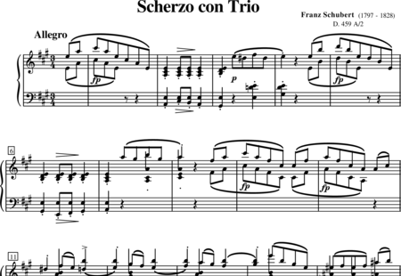 Schubert, Franz (Peter): Scherzo con Trio - Piano:0