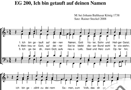 König, Johann Balthasar
: Estoy bautizado en tu nombre - Coro>SATB:0