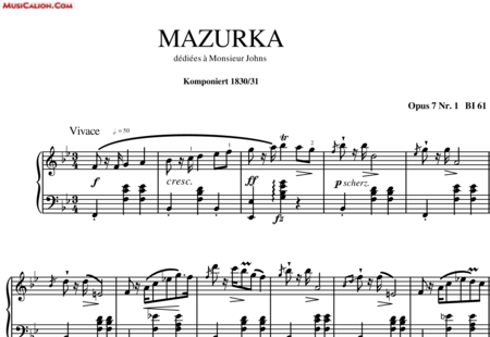 Chopin, Frederic: Mazurka B-Dur - Klavier:0
