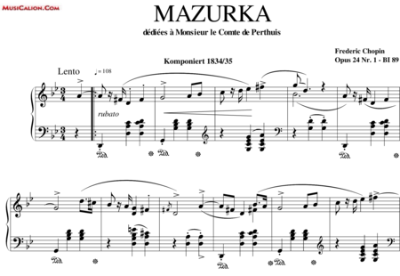 Chopin, Frederic: Mazurka g-moll - Klavier:0