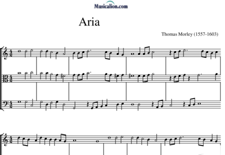 Morley, Thomas: Aria - Violine+[Vla+Vc]:0