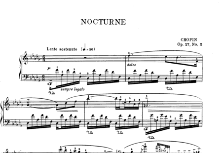 Chopin, Frederic: Nocturne No. 8 in Db Major - Piano:0