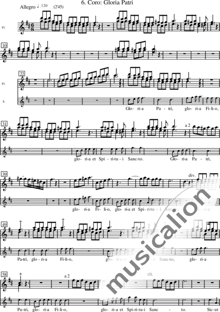 Miehling, Klaus: Dixit Dominus - Choir>SATB+[Fl2+Ob2+Bn2]+Tpt2+Tmp+Cnt+[Vln2+Vla+Vlc]:90