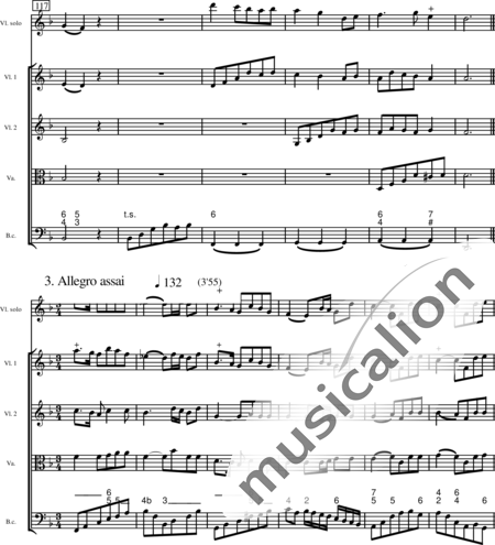 Miehling, Klaus: Concerto in F Major for baroque violin, baroque string orchestra and basso conti - Violin+[Vla+Vlc]:32