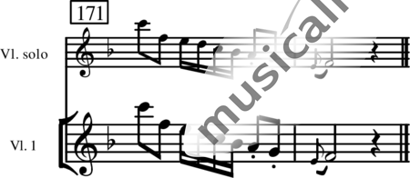 Miehling, Klaus: Concerto in F Major for baroque violin, baroque string orchestra and basso conti - Violin+[Vla+Vlc]:78