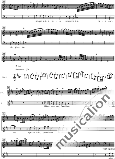 Miehling, Klaus: Domine, ne in furore tuo - Chor>SATB+BC+[Vl2+Vla+Vc]:61